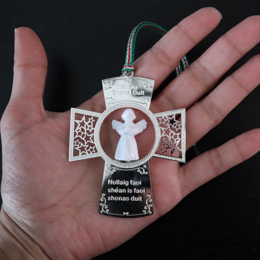 Newbridge Cross with Angel Christmas Ornament